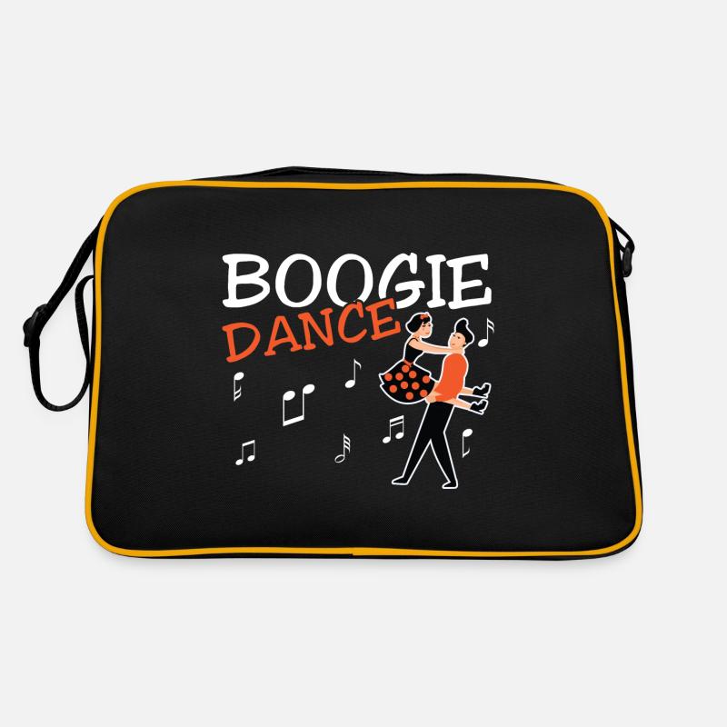 Boogie Woogie Dancer Dancing Decoupe Vintage - Sac Retro - noir/or