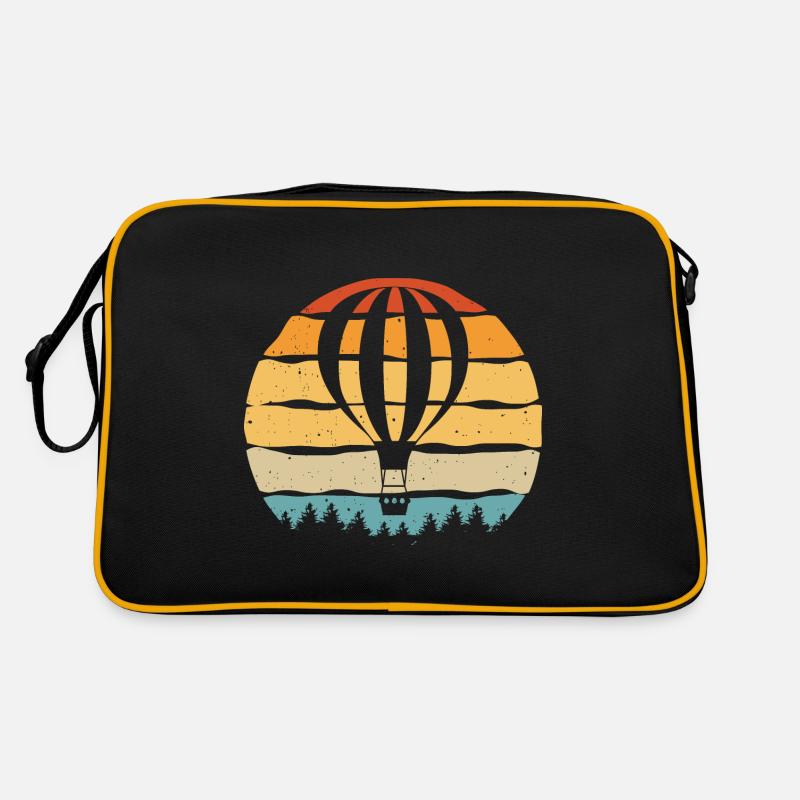 Heißluftballon Retro Ballonfahrer Ballonfahrt Retro Tasche