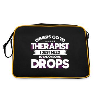 Rave Raver Dubstep Gift - Retro Bag - black/gold - Back