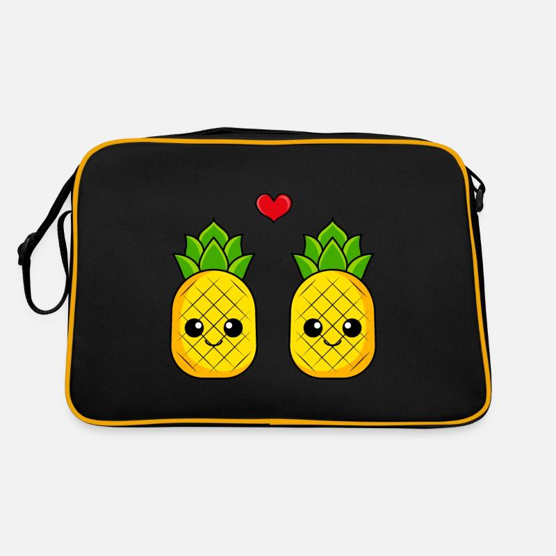 Pineapple Couple Love Comic Retro Bag
