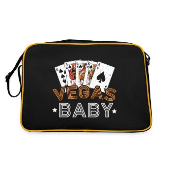 Vegas Baby Glücksspiel Kasino Las Vegas Nevada Str - Retro Tasche - Schwarz/Gold - Hinten