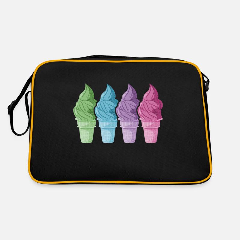 softeis in der waffel naschkatze nice ice Retro Tasche