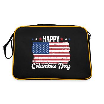 Christopher Columbus - Retro Tasche - Schwarz/Gold - Hinten
