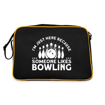 Je ne suis ici que pour le bowling Bowling - Sac Retro - noir/or - Dos