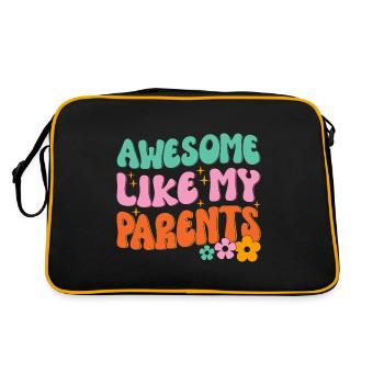 Großartig wie meine Eltern - Retro Tasche - Schwarz/Gold - Hinten