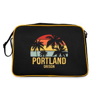 Portland - Sac Retro - noir/or - Dos