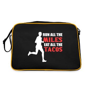 Run all miles of Marathoner Gift - Retro Bag - black/gold - Back