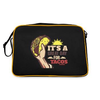 C’est un grand jour pour les tacos - Sac Retro - noir/or - Dos