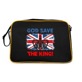 God save the King - Retro Tasche - Schwarz/Gold - Hinten