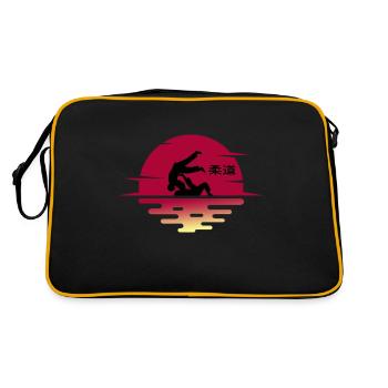 judo judoka dan ceinture noire hajime - Sac Retro - noir/or - Dos