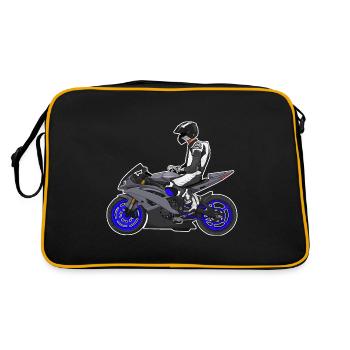 Motorcycle Lifestyle / Motorcycle / Motorcycle biker - Retro Bag - black/gold - Back
