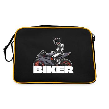 Motorcycle Lifestyle / Motorcycle / Motorcycles biker - Retro Bag - black/gold - Back