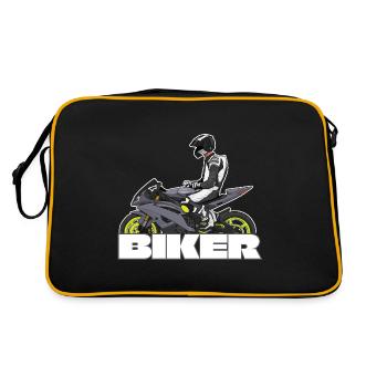 Motorcycle Lifestyle / Motorcycle / Motorcycles biker - Retro Bag - black/gold - Back