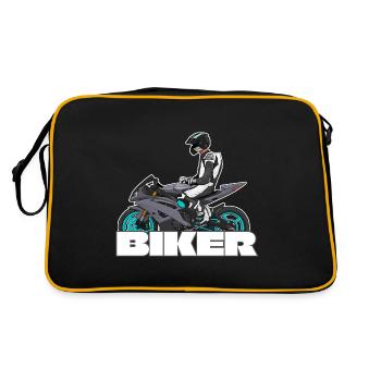 Motorcycle Lifestyle / Motorcycle / Motorcycles biker - Retro Bag - black/gold - Back