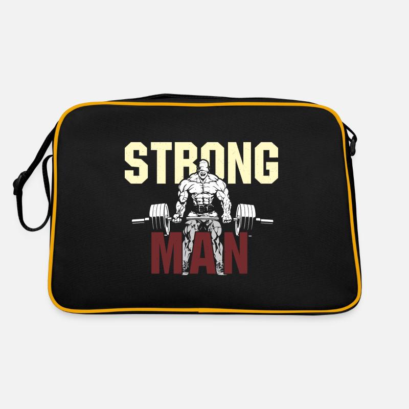 Strong Man Workout & Gym Retro Tasche
