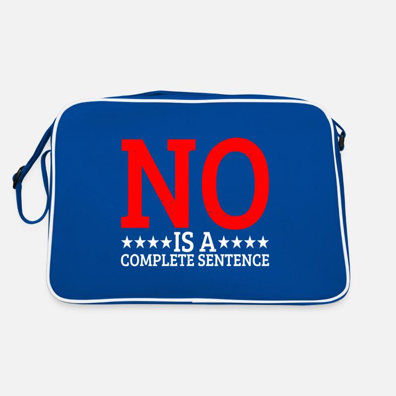 No Is A Complete Sentence 24 Retro Bag
