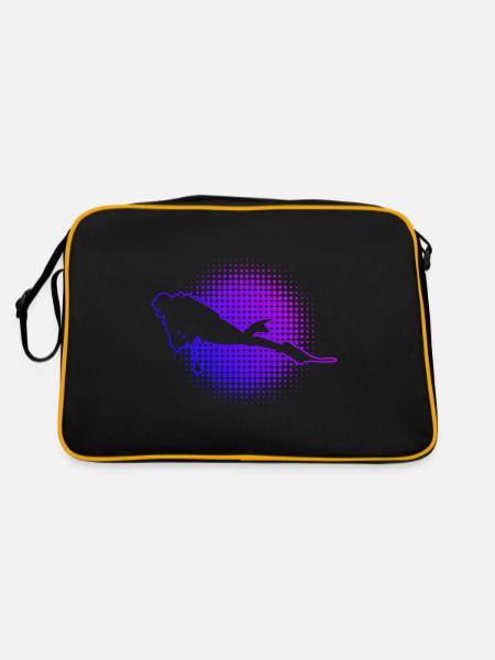 Diving Women Men Diving Scuba Diving - Retro Bag - black/gold - Back