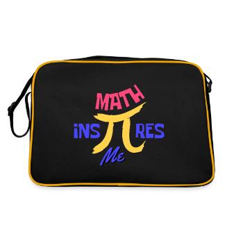 Les mathématiques m’inspirent Pi Day Maths Citation de motivation - Sac Retro - noir/or - Dos