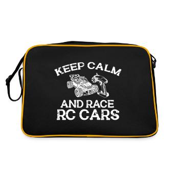 RC Auto Hobby Spruch Ferngestuertes Auto - Retro Tasche - Schwarz/Gold - Hinten