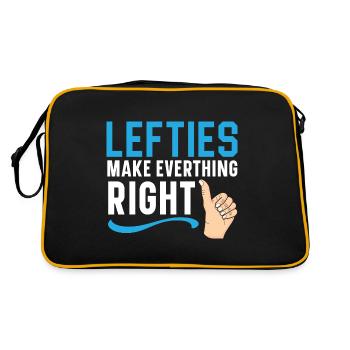Left-handers do everything right, left-handers - Retro Bag - black/gold - Back