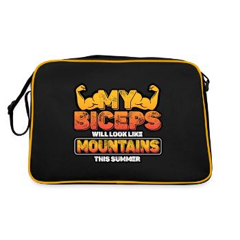 My Biceps Will Look Like Mountains This Summer - Retro Bag - black/gold - Back
