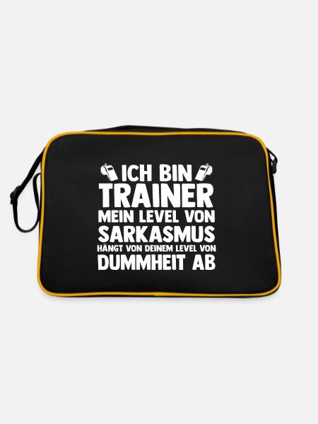 Sportmannschaft Trainer - Retro Tasche - Schwarz/Gold - Hinten