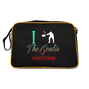 I Love The Goalie #hockeymom 4 - Retro Bag - black/gold - Back