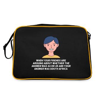 Conception de mauvaise réponse pour les jeunes Pinoys fiers - Sac Retro - noir/or - Dos