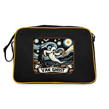Van Ghost Art Teacher Halloween - Retro Bag - black/gold - Back