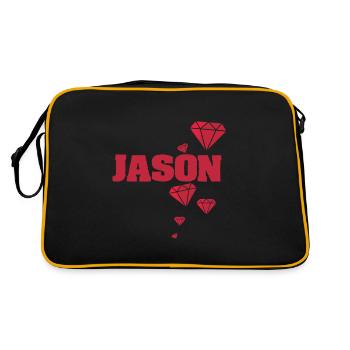 Gift for Jason - Retro Bag - black/gold - Back