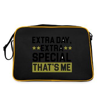 Happy Birthday Leap Year February 29 Leap Day - Retro Bag - black/gold - Back