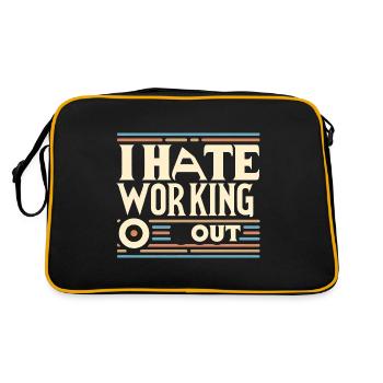 I Hate Working Out 6 - Retro Bag - black/gold - Back