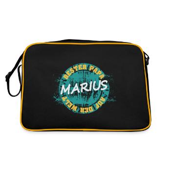 Marius - Retro Bag - black/gold - Back