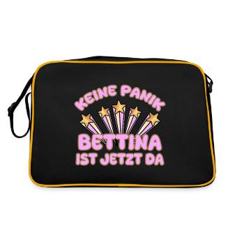 Nom de la femme Bettina - Sac Retro - noir/or - Dos