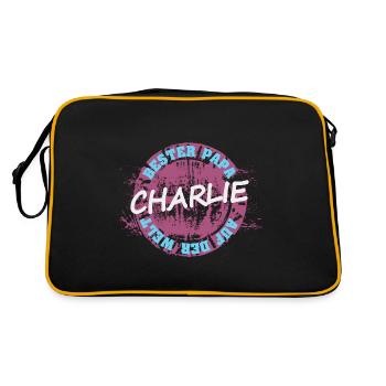 Gift for Charlie - Retro Bag - black/gold - Back