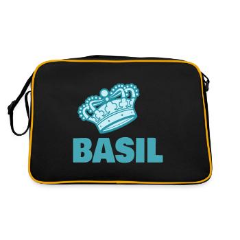 First name Basil - Retro Bag - black/gold - Back