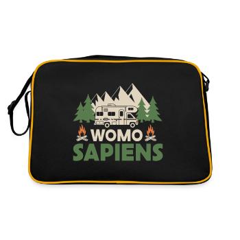 Womo Sapiens - Retro Tasche - Schwarz/Gold - Hinten