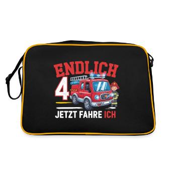 Enfin 4 Maintenant, je conduis un service d'incendie - Sac Retro - noir/or - Dos