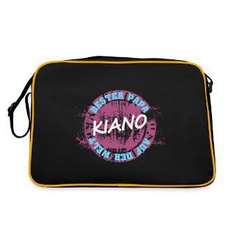 Gift for Kiano - Retro Bag - black/gold - Back