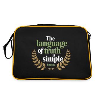 Sénèque | Le langage de la vérité est simple - Sac Retro - noir/or - Dos