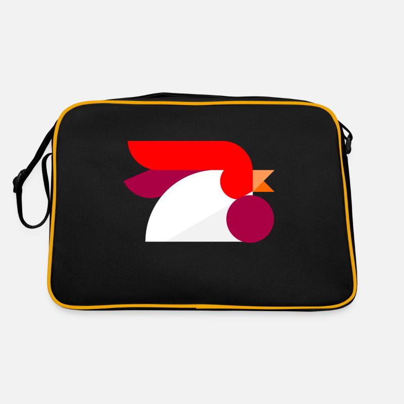 Hahn Logo - Retro Tasche - Schwarz/Gold