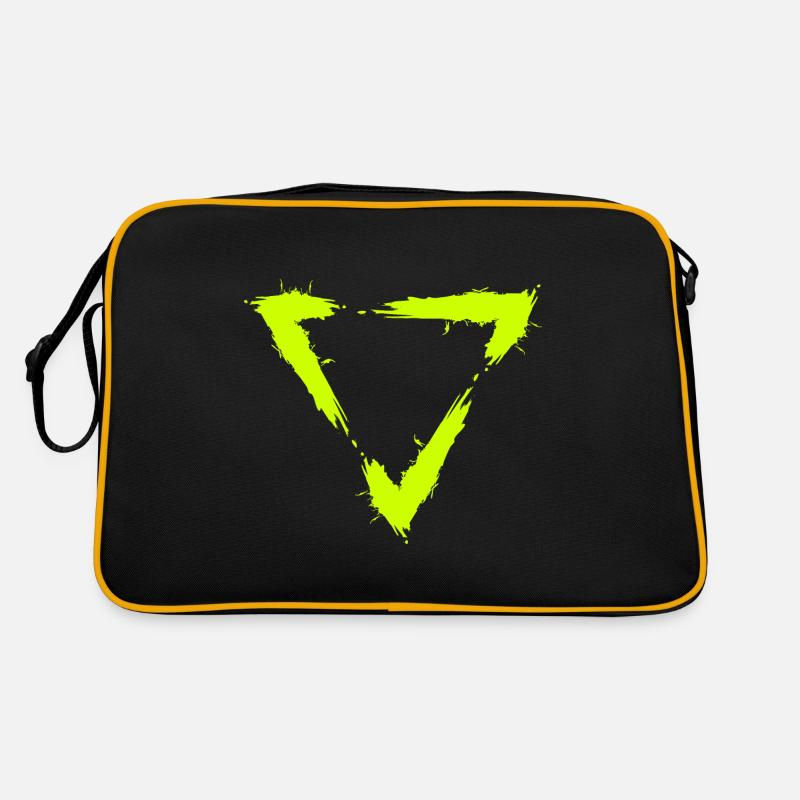 Symbol triangle brush design new yellow Retro Bag