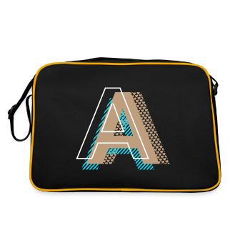 A - hip letter - Retro Bag - black/gold - Back