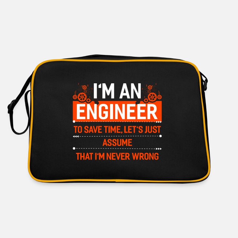 Engineer mechanical engineering electrical engineering gift - Retro Bag - black/gold