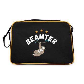 Beamter Öffentlicher Dienst Beamten Geschenk - Retro Tasche - Schwarz/Gold - Hinten