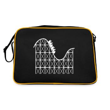 Roller coaster engineer - Retro Bag - black/gold - Back