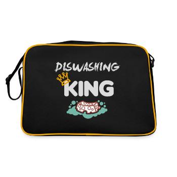 Lave-vaisselle homme lave-vaisselle roi drôle Wa - Sac Retro - noir/or - Dos