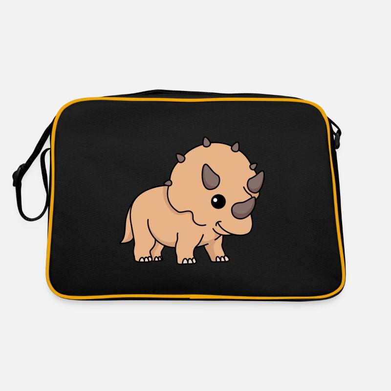 Dinosaur triceratops comic Retro Bag