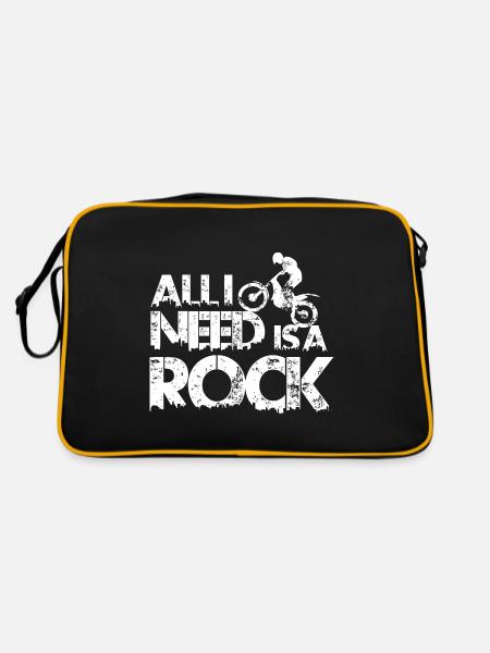 Need A Rock Moto Trial Bike - Retro Bag - black/gold - Back