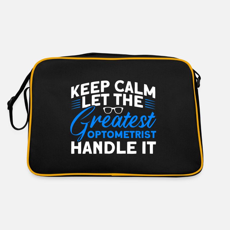 Ophthalmologist Optometry Optician Optician Optician Optician - Retro Bag - black/gold